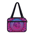 Purple And Teal Om Mandala Print Double Strap Bible Bag