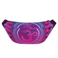 Purple And Teal Om Mandala Print Fanny Pack