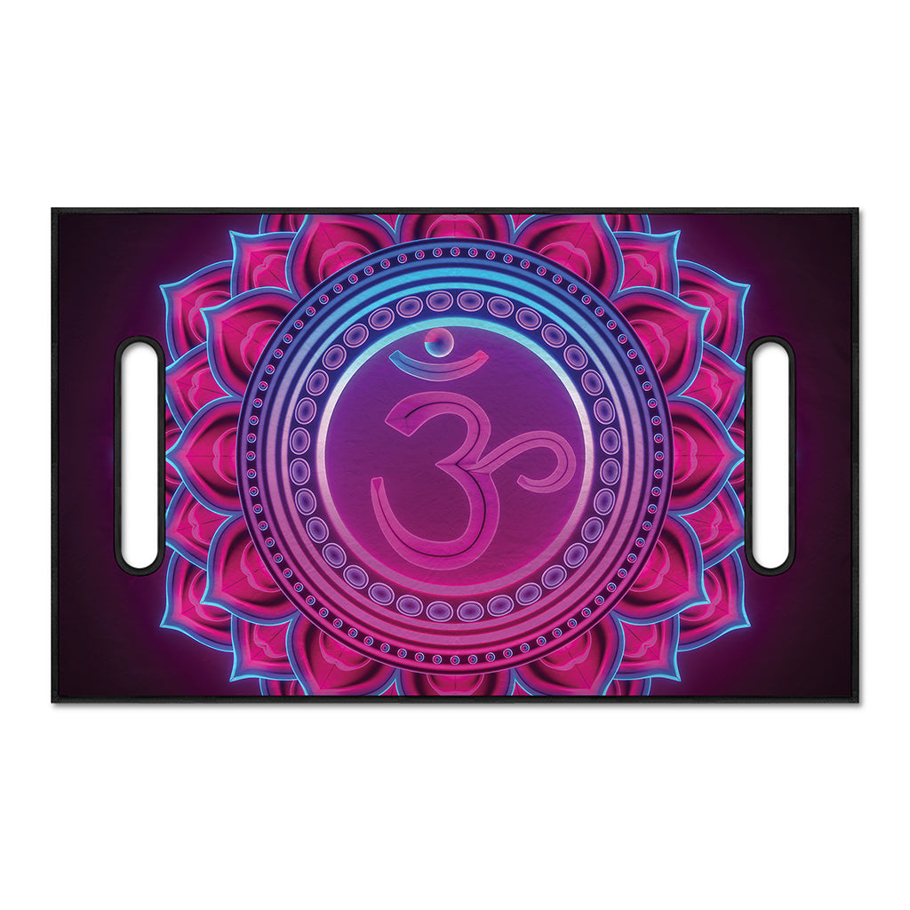 Purple And Teal Om Mandala Print Golf Cart Seat Cover