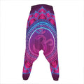 Purple And Teal Om Mandala Print Hammer Pants