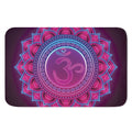 Purple And Teal Om Mandala Print Indoor Door Mat