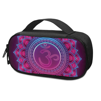 Purple And Teal Om Mandala Print Insulin Cooler Travel Case