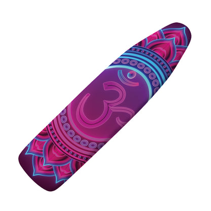 Purple And Teal Om Mandala Print Ironing Board Cover