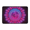 Purple And Teal Om Mandala Print Kitchen Mat