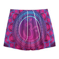 Purple And Teal Om Mandala Print Mesh Shorts