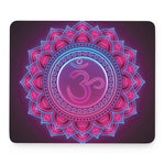 Purple And Teal Om Mandala Print Mouse Pad