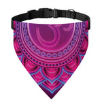 Purple And Teal Om Mandala Print Over The Collar Dog Bandana