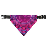 Purple And Teal Om Mandala Print Over The Collar Dog Bandana