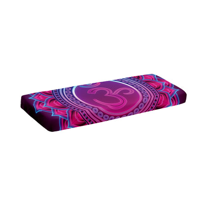 Purple And Teal Om Mandala Print Piano Keyboard Cover