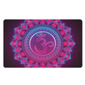 Purple And Teal Om Mandala Print Polyester Doormat