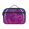 Purple And Teal Om Mandala Print Portable Lunch Bag