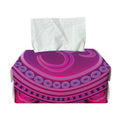 Purple And Teal Om Mandala Print Rectangle Tissue Box Cover