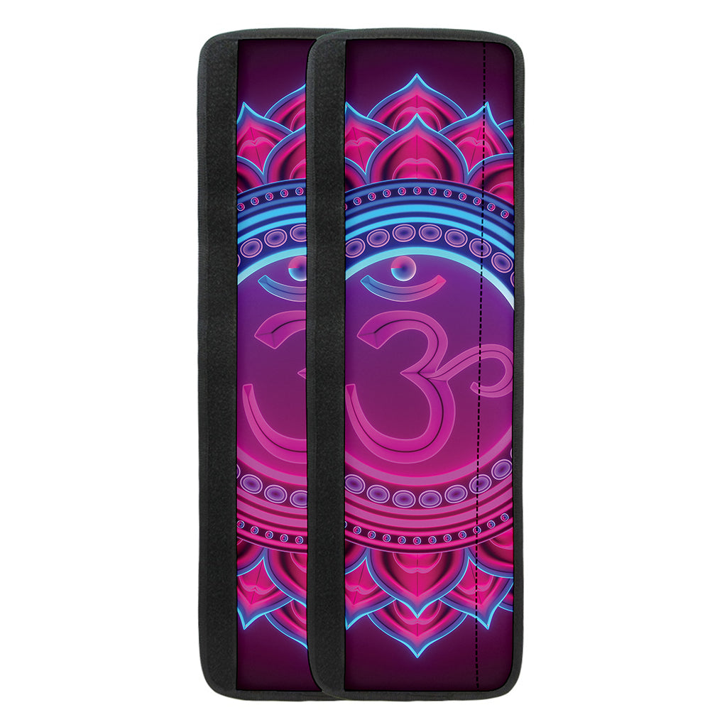 Purple And Teal Om Mandala Print Refrigerator Handle Covers