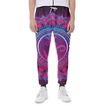 Purple And Teal Om Mandala Print Joggers