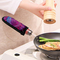 Purple And Teal Om Mandala Print Skillet Handle Cover