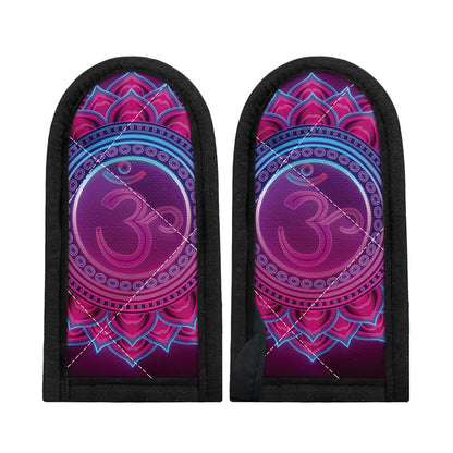 Purple And Teal Om Mandala Print Skillet Handle Cover