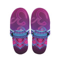 Purple And Teal Om Mandala Print Slippers