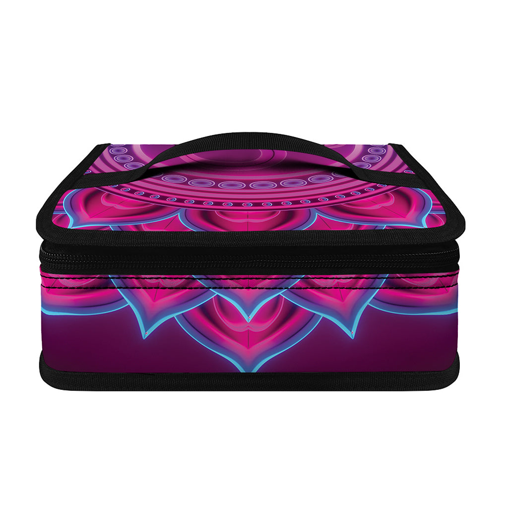 Purple And Teal Om Mandala Print Small Lunch Bag