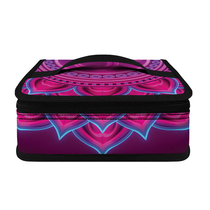 Purple And Teal Om Mandala Print Small Lunch Bag