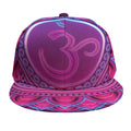 Purple And Teal Om Mandala Print Snapback Cap