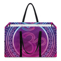 Purple And Teal Om Mandala Print Utility Tote Bag