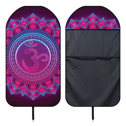Purple And Teal Om Mandala Print Waterproof Car Seat Cover
