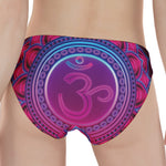 Purple And Teal Om Mandala Print Women's Panties