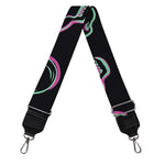 Purple And Teal Skull Pattern Print Bag Strap