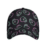 Purple And Teal Skull Pattern Print Baseball Cap