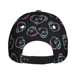 Purple And Teal Skull Pattern Print Baseball Cap