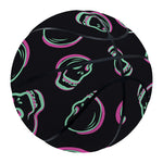 Purple And Teal Skull Pattern Print Basketball