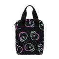 Purple And Teal Skull Pattern Print Bible Tote Bag