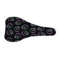 Purple And Teal Skull Pattern Print Bicycle Seat Cover