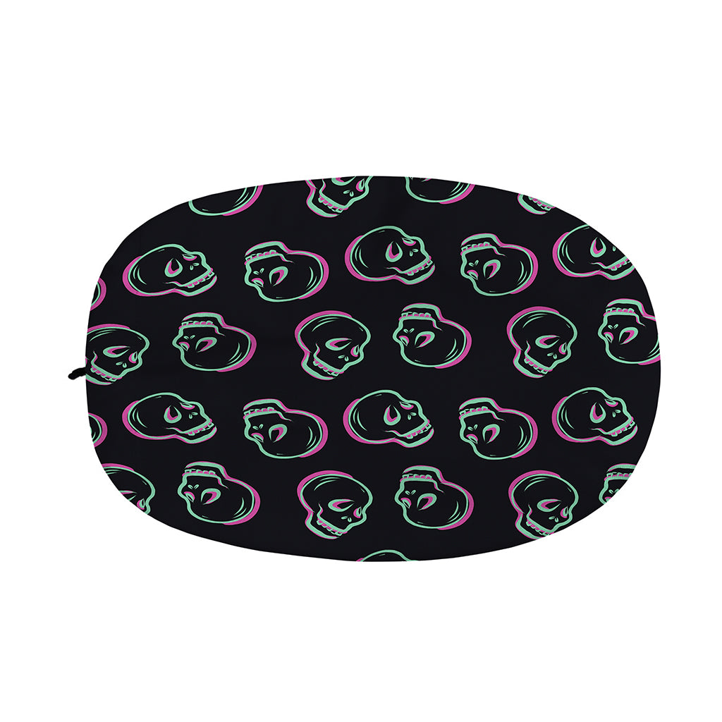 Purple And Teal Skull Pattern Print Car Side Mirror Covers