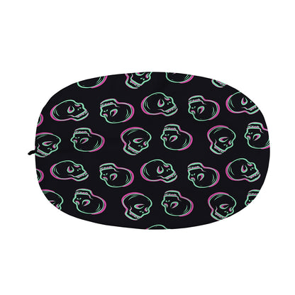 Purple And Teal Skull Pattern Print Car Side Mirror Covers