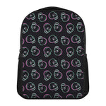 Purple And Teal Skull Pattern Print Casual Backpack