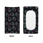 Purple And Teal Skull Pattern Print Changing Pad Cover