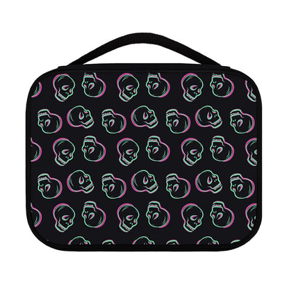 Purple And Teal Skull Pattern Print Classic Bible Case