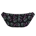 Purple And Teal Skull Pattern Print Fanny Pack