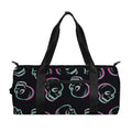 Purple And Teal Skull Pattern Print Gym Bag