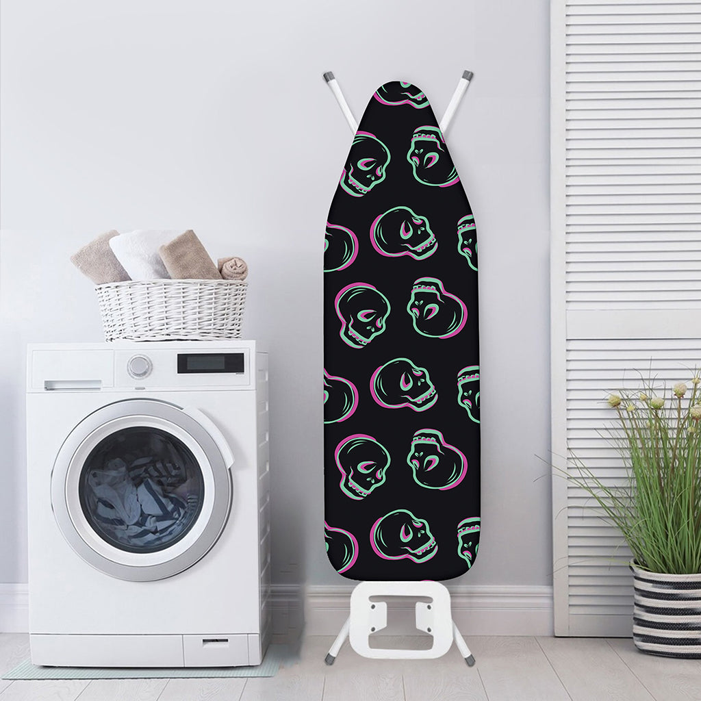 Purple And Teal Skull Pattern Print Ironing Board Cover