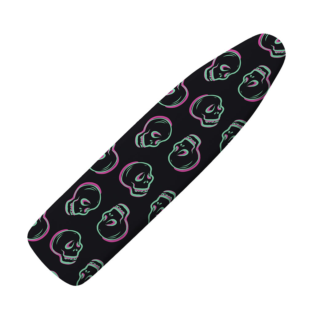 Purple And Teal Skull Pattern Print Ironing Board Cover