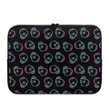 Purple And Teal Skull Pattern Print Laptop Sleeve