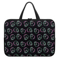 Purple And Teal Skull Pattern Print Laptop Sleeve With Handle