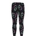 Purple And Teal Skull Pattern Print Men's Leggings
