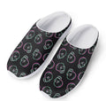 Purple And Teal Skull Pattern Print Mesh Casual Shoes