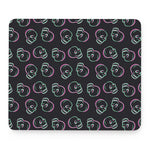 Purple And Teal Skull Pattern Print Mouse Pad