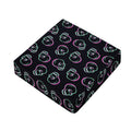 Purple And Teal Skull Pattern Print Outdoor Seat Cushion Cover