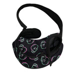 Purple And Teal Skull Pattern Print Pet Sling Carrier