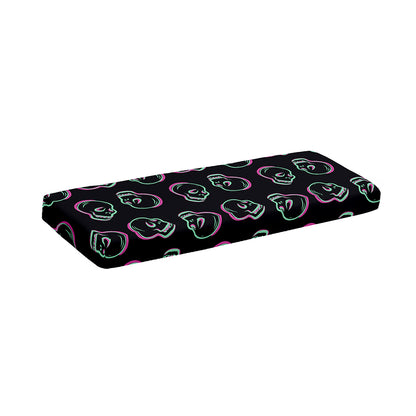 Purple And Teal Skull Pattern Print Piano Keyboard Cover